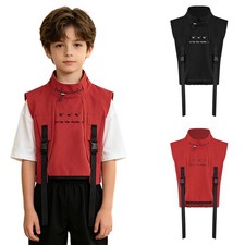 Kids Boys Top Sleeveless Dancewear Stage Vest Musical Hip-hop Collar Dance