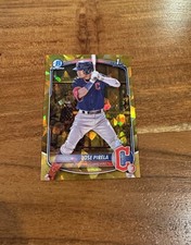 Jose Pirela 2025 1st Bowman Chrome Gold Sapphire Refractor /50 Rookie NRMT+ Clev