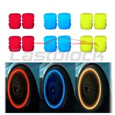 4pcs Fluorescent Car Tire Valve Cap Universal Luminous Tire Valve Stem Caps