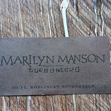 Marilyn Manson Konzertticket mit Turbonegro 30.11. B&ouml;blingen Sporthalle