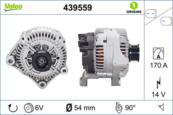Lichtmaschine Generator Lima Valeo Origins - NEW O.E. Technologie 439559 170A-image