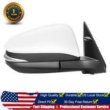Pearl White Right Passenger Side Mirror Wblind Spot Fit 2017-2019 Highlander