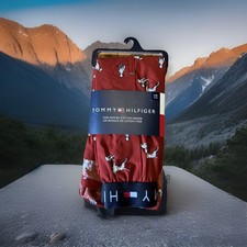 Tommy Hilfiger Men's One Woven Cotton Boxer Size LARGE DALMATIANS