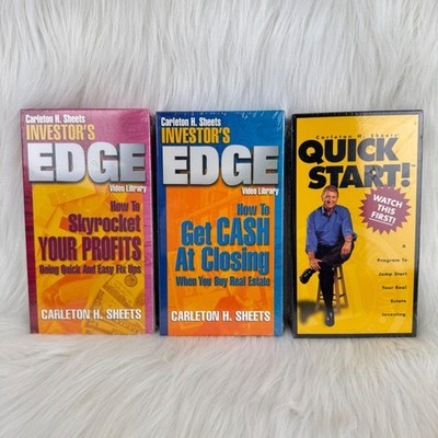 Carleton H. Sheets Investors Edge Get Cash At Closing Skyrocket Quick Start VHS