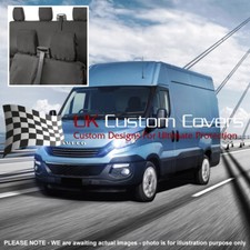 Iveco Daily Front & Rear Tailored Seat Covers (2014 Onwards) Black 235 667