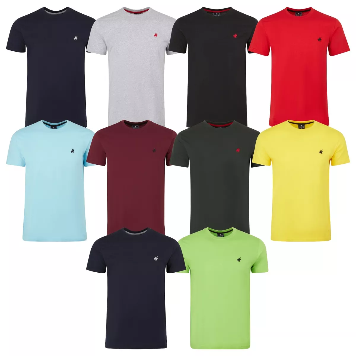 Mens Pacific Polo Club TShirt 100 Cotton Premium Heavy Short Sleeve Solid Color