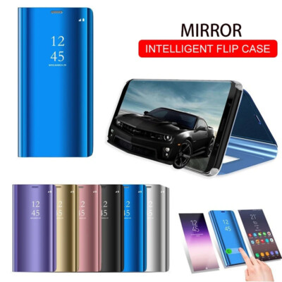 Smart Mirror Flip Cover View Phone Case Stand For OnePlus 9 8 8T 7T Sony Moto LG