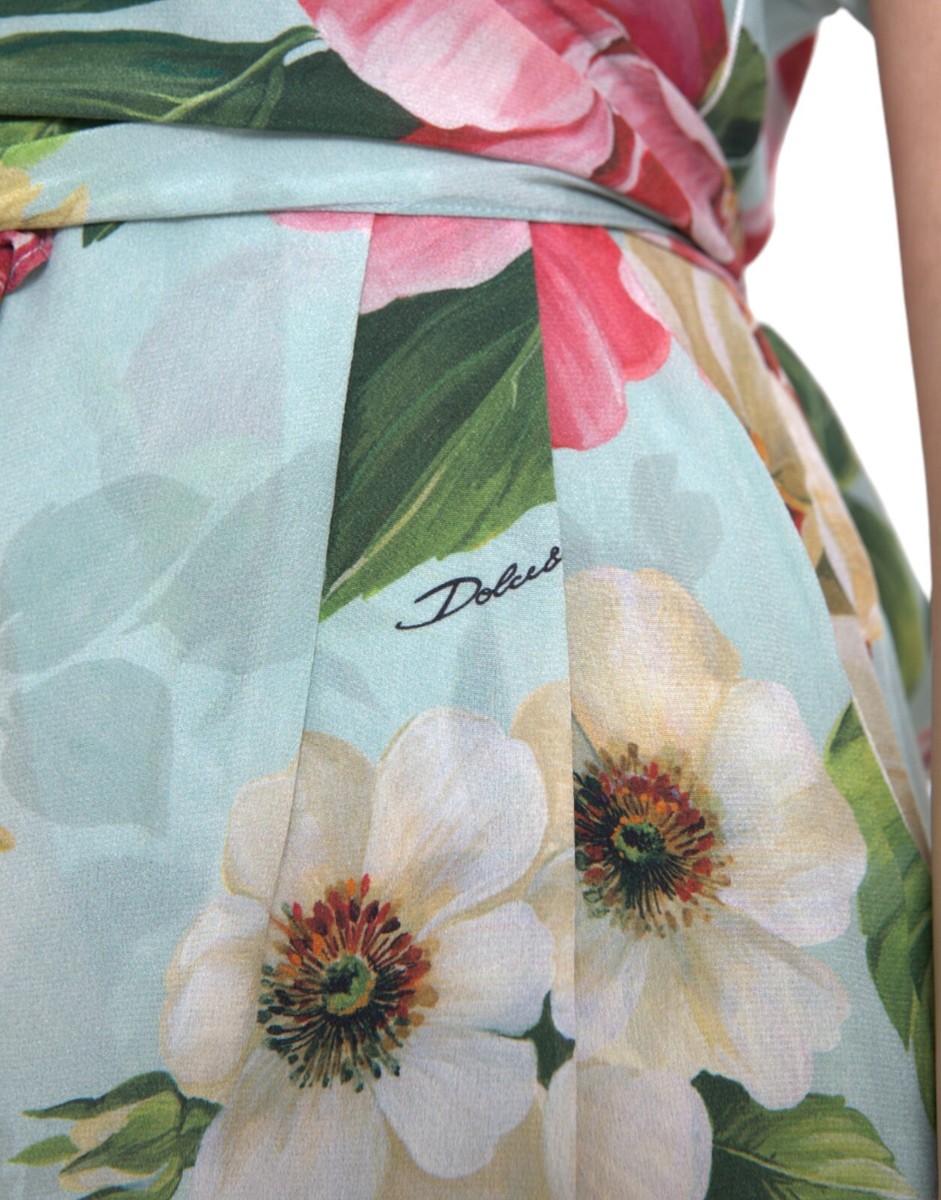 【関税&送料込】Dolce & Gabbana Dresses Jumpsuits Dolce & Gabbana Floral Print Jumpsuit In Crêpe De Chine