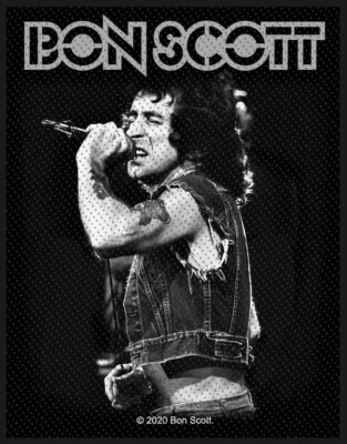 AC/DC PATCH AUFNÄHER # 81 BON SCOTT LIVE 10x8cm FLICKEN ABZEICHEN