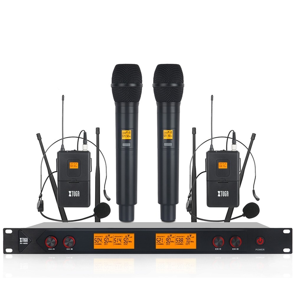 XTUGA A400-HB Sistema de micrófono inalámbrico UHF profesional de
