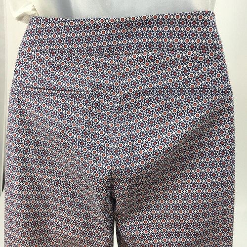 Donna Ricco schmale Damenhose blau korallenweiß mittelhoch vorne Gr. 4 neu - Bild 9 von 11