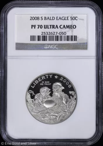 2008-S 50c Proof Bald Eagle Commem Half Dollar NGC PF 70 Ultra Cameo | PR
