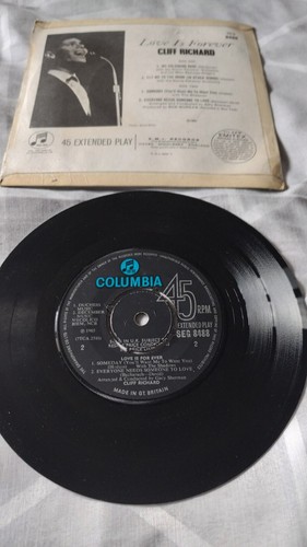 CLIFF RICHARD - LOVE IS FOREVER - 4 TRACK EP - COLUMBIA SEG 8488 - MONO - EX+ - Picture 4 of 6