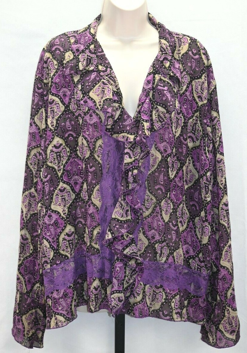 notations sheer top size 2X 100% polyester - image 1