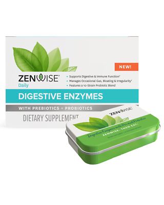 Zenwise Probiotic Digestive Multi Enzymes Probiotics for Digestive Health Blo...