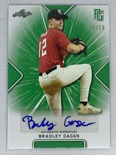 2021 LEAF PERFECT GAME GREEN BRADLEY GAGEN PAPER RC AUTO # 5/10