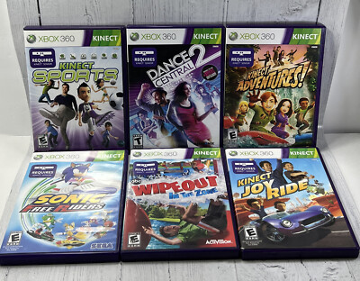 Xbox 360 Kinect Games Lot of 6 Preowned