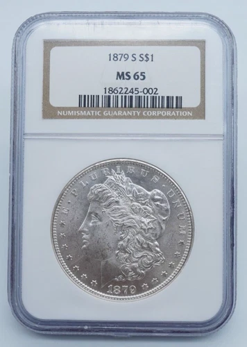 1879-S Morgan Silver Dollar NGC MS 65 Old Holder - U055