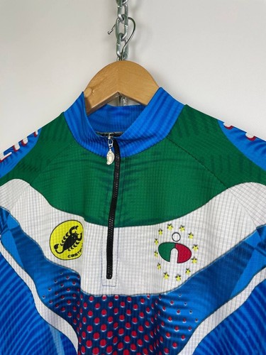 Castelli Italy Italia vintage 90's cycling jersey t-shirt 1\3 zip size M - Picture 3 of 11