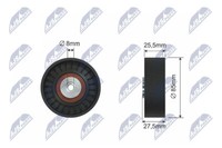 RNK-AU-038 NTY Umlenk-/FüHrungsrolle, Keilriemen FüR Audi