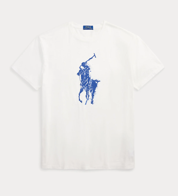 NEW* Men Polo Ralph Lauren Big Pony T-Shirt NEVIS WHITE