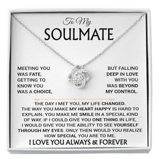 To My Soulmate Necklace, Soulmate Gift, Gift For Girlfriend, Christmas Gift