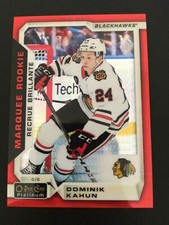 2018-19 O-Pee-Chee Platinum Red Prism 176 Marquee Rookies Dominik Kahun ed/199