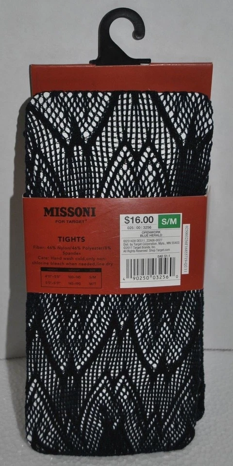 Medias caladas Missoni For Target para mujer Blue Herald S/M NUEVAS Foto 2 de 4