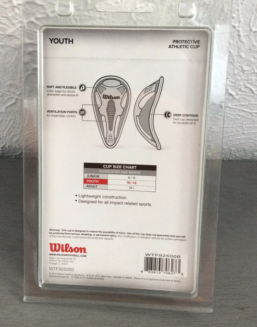 Protective cup best sale size chart