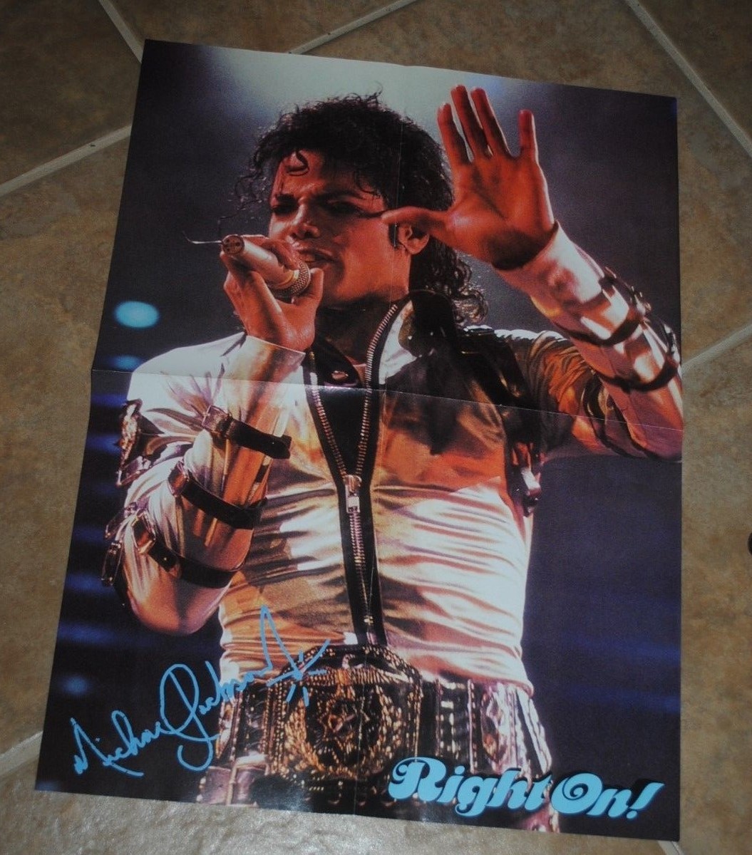 Michael Jackson poster lot from Right On! magazine, 3 diff., 2