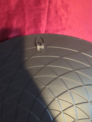 Vintage 22" X 2.25" Round Gold Black Metal Decorative Serving Tray Wall Hanging - Picture 9 of 10
