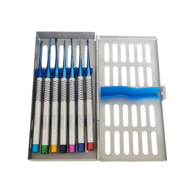 Sword Edge Premium 7 tlg Dental Luxating Elevators Set + Dental Autoklav Tablett