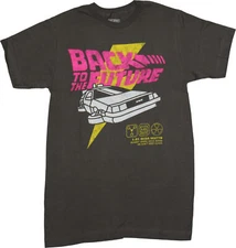 Back to the Future New Adult T-Shirt - DeLorean 1.21 Giga Watts Bolt Design