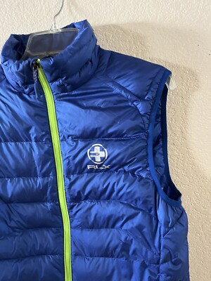 RLX Ralph Lauren Big & Tall Blue Lime Sleeveless Puffer RLX Ralph Lauren Big & Tall Blue Lime Sleeveless Puffer
