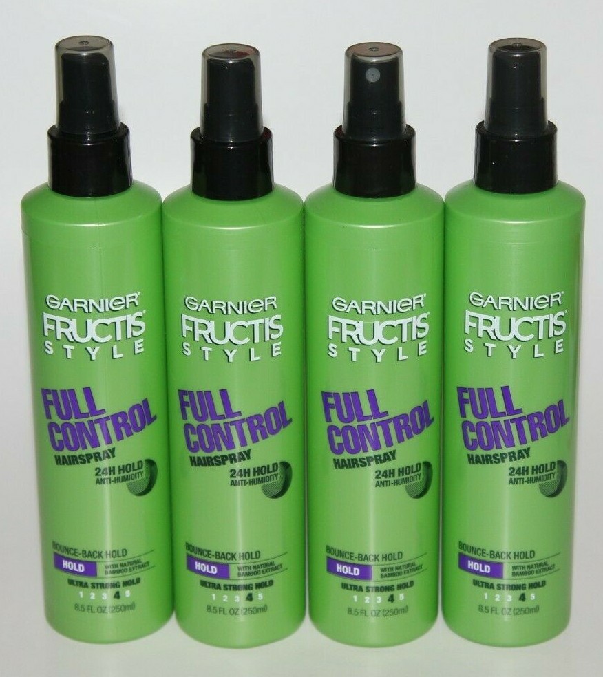 LOT( 4) GARNIER FRUCTIS STYLE FULL CONTROL HAIRSPRAY EXTRA STRONG HOLD 8.5 FL OZ