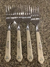 Pfaltzgraff Tea Rose Salad Fork Set of Four