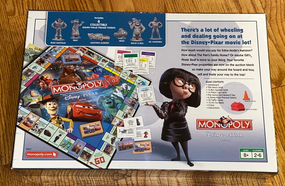 NUEVO Monopoly Disney Edición Pixar Fichas Coleccionables Buzz Lightyear Caja Dañada Foto 2 de 3