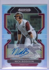 2022 Panini Prizm Draft Picks Base Autographs Silver Prizm #135 Nick Biddison