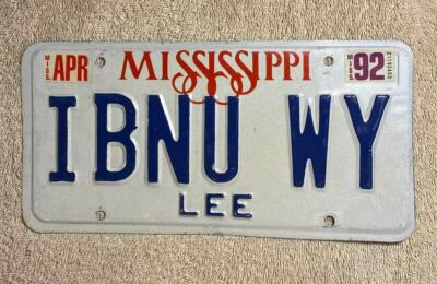 IBNU WY Vanity License Plate I Be IN YOU WYOMING Islamic Mysticism Vintage
