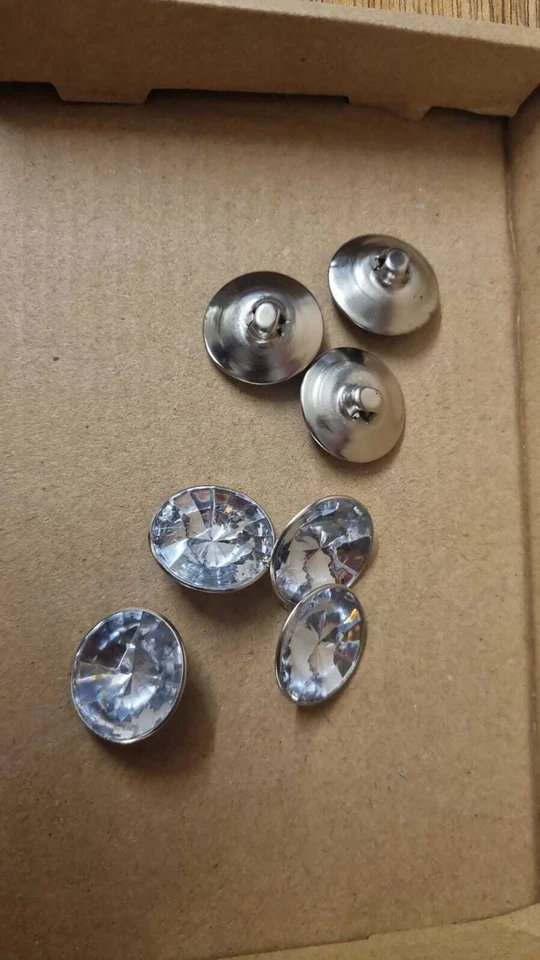 Diamante Crystal Glass Buttons Back 20 mm Upholstery Headboard Sofa Chair Sofas. - Image 4 of 4