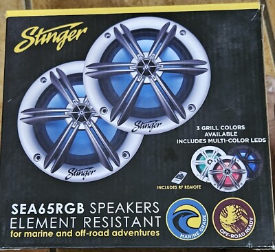 Stinger SEA65RGBS 6.5'' Coaxial Speaker with Built-in Lighting