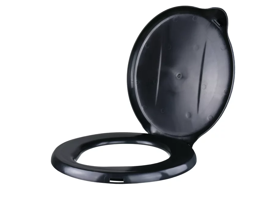 Portable Snap-On Toilet Seat Cover with Folding Lid for 5-Gallon Buckets