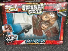 WWF WWE Mankind Mick Foley Rumble Gear Costume Tie Mask Shirt Mic New Worn Box