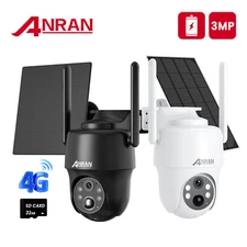 ANRAN 4G LTE Cellular Solar Powered Security Camera Pan-Tilt w/SIM Card,No WiFi