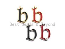 Enamel pave alphabet letter, Alphabet Charms, Initial Alphabet Letters, Custom