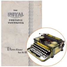 2nd Gen. Royal Model P Typewriter Instruction Manual Repro Vtg User Portable thumbnail