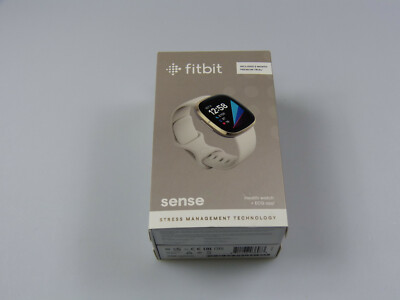 Fitbit Sense Lunar White Soft Gold Smartwatch 41mm! NEU & OVP! GPS! Einwandfrei!