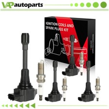 4 bobinas de encendido y bujía UF549 para Nissan Altima 2007-2013 2,5 L L L4