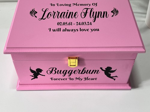 Ashes Casket with Lock Personalised Urn Memorial Memory Box Large LCL - Picture 5 of 12