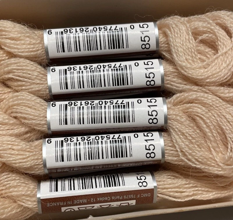DMC Wool Embroidery Floss Broder Medicis Med Beige 8515 27.3yd Skein Lot of 9 - Image 3 of 4